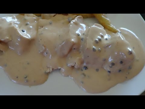receta de pechuga de pollo a la pimienta con nata