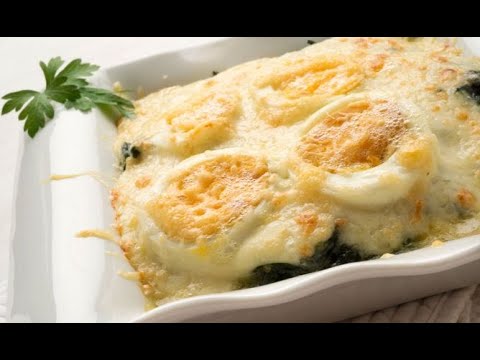 Receta de rollitos de espinacas a la bechamel