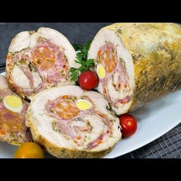 receta de pechuga de pavo rellena con verduras