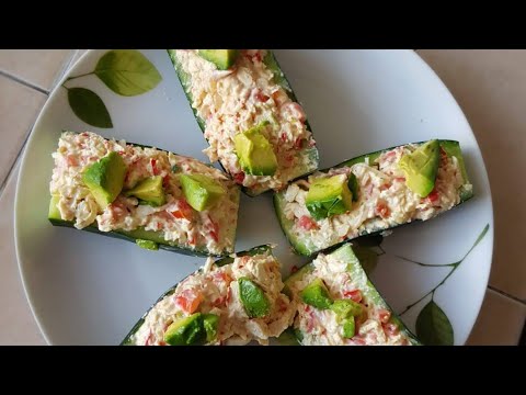 receta de pepinos rellenos de surimi