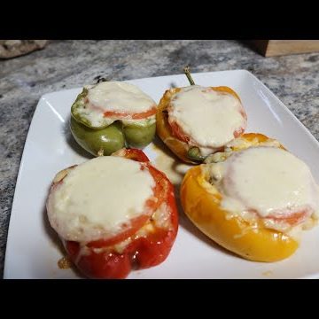 receta de pimientos rellenos de camarones fácil