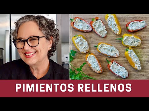 receta de pimientos rellenos de queso crema