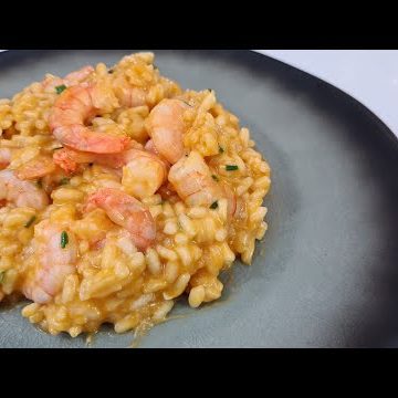 Receta de risotto con langostinos y cava