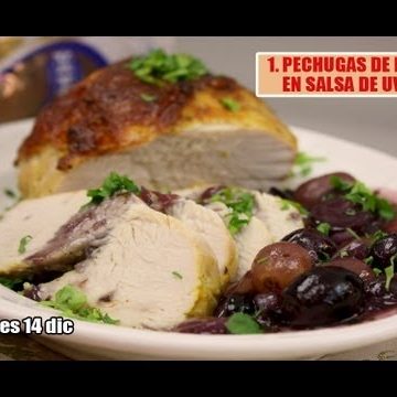 receta de pavos en salsa de uvas y champan