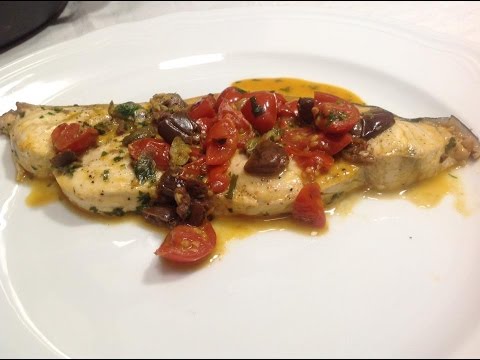 receta de pez espada con tomate y setas