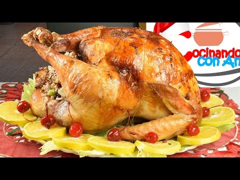 receta de pavo relleno al horno