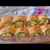 Receta de rollitos de calabacín rellenos de jamón y queso