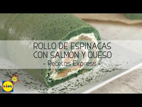 Receta de rollo de espinacas y salmon