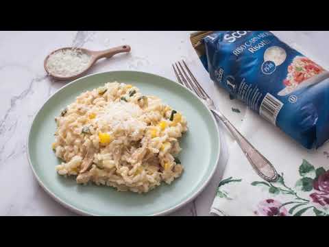 Receta de risotto de pollo y verduras