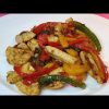 receta de pechuga de pollo a la plancha con pimientos verdes fritos