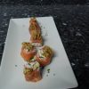Receta de rollitos de salmon con queso y nueces