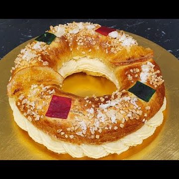 Receta de roscón de reyes relleno de crema pastelera paso a paso