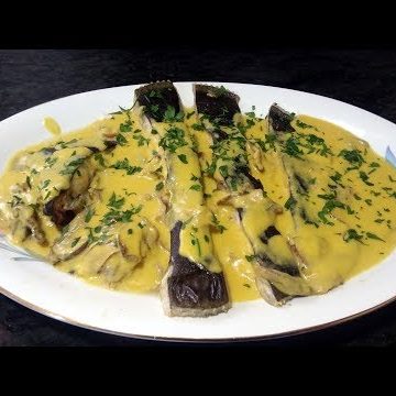 Receta de rodaballo al horno con salsa de sidra y boletus