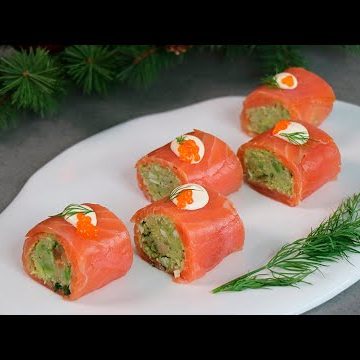 Receta de rollitos de salmon ahumado con coulis de naranja