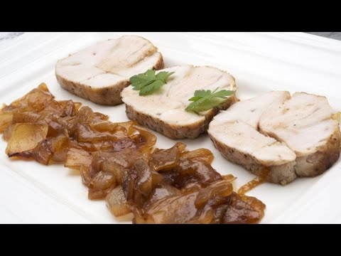 receta de pierna de pavo con cebolla caramelizada