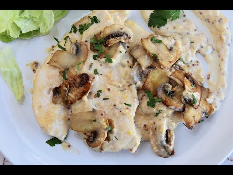 Receta de pollo a la mostaza y champiñones