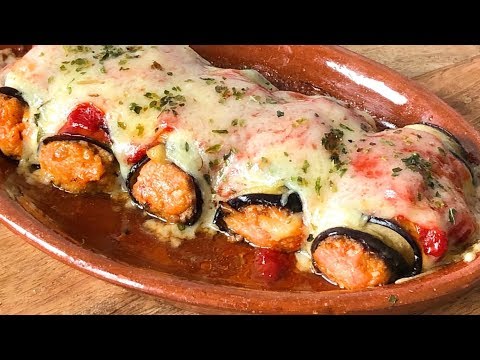 Receta de rollitos de berenjena rellenos de zanahoria y manzana