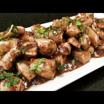 Receta de pollo al oporto con champiñones