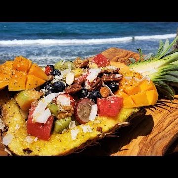 receta de pina baby rellena con frutas tropicales