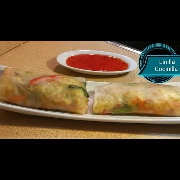 Receta de rollitos de primavera con obleas de arroz