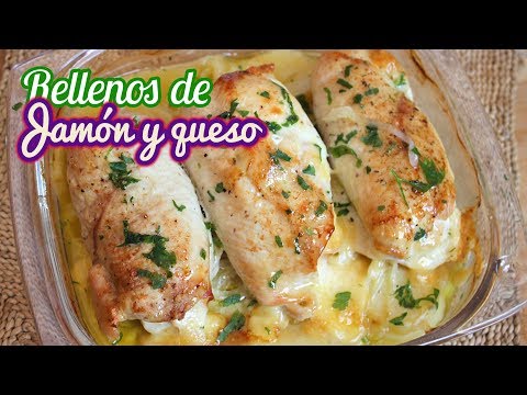 Receta de rollitos de pollo con jamón y queso