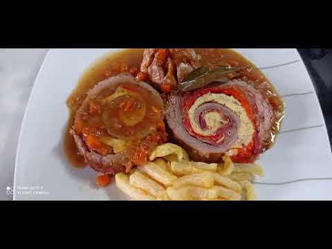 Receta de rollo de falda de res