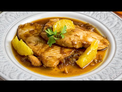 receta de pescado en salsa de naranja y cilantro