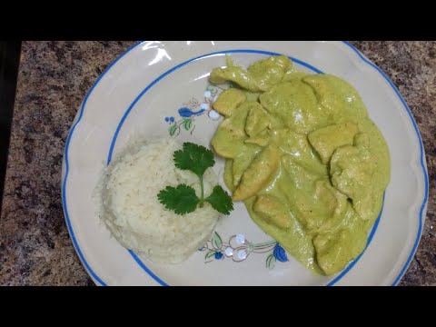receta de pechuga de pollo en crema de poblano