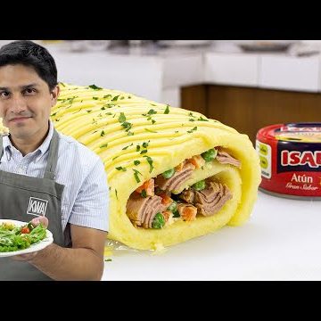 Receta de rollo de atún y papa