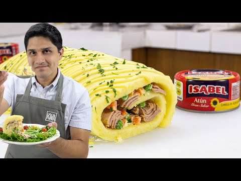 Receta de rollo de atún y papa