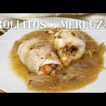 Receta de rollitos de merluza rellenos