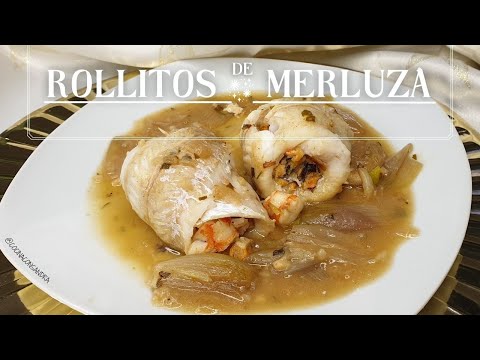 Receta de rollitos de merluza rellenos