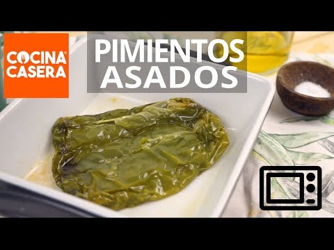 receta de pimientos asados al microondas