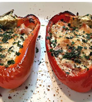 Pimientos rellenos con huevos