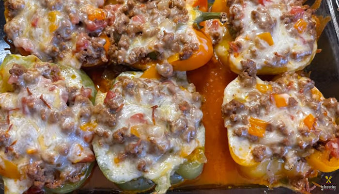 Receta de pimientos rellenos de carne al horno