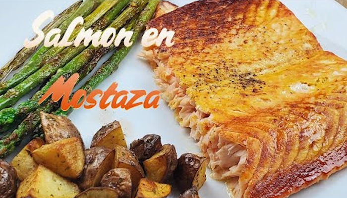 Receta de salmón a la mostaza