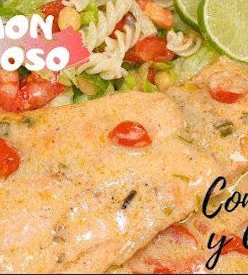 Receta de salmón a la plancha con salsa de queso