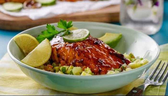 Receta de salmón al chipotle