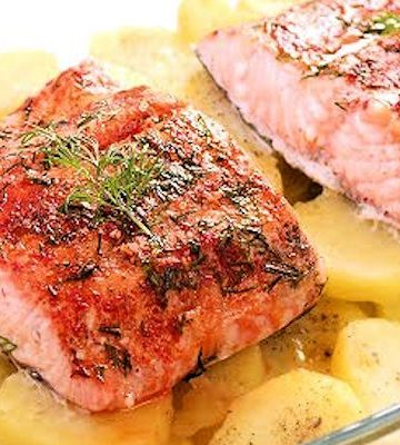 Receta de salmón al horno