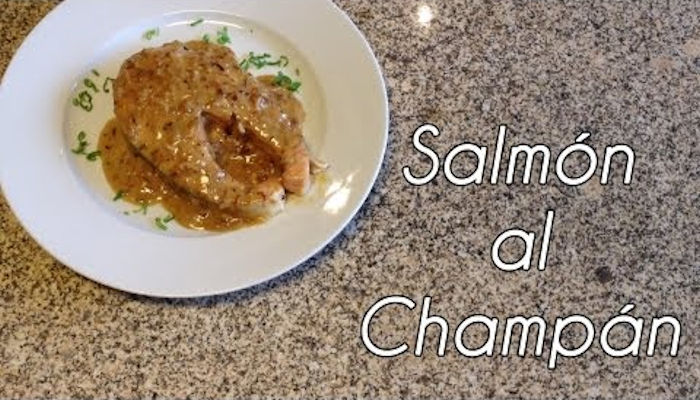 Receta de salmón champagne