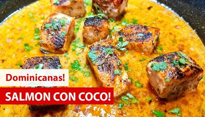 Receta de salmon con leche de coco