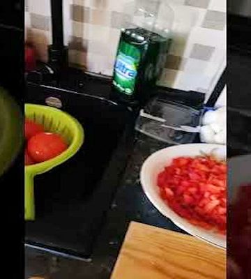 Receta de salmón con pisto