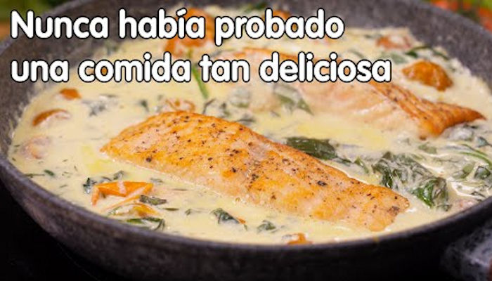 Receta de salmón en salsa de menta