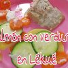 Receta de salmón lékué con verduras