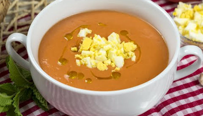 Receta de salmorejo sin pan