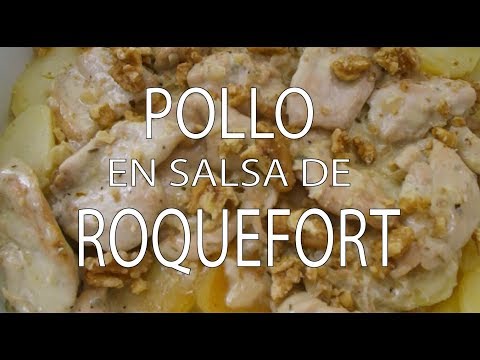 Receta de pollo al roquefort con champiñones