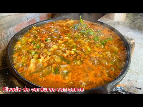 receta de picado de carne con verduras