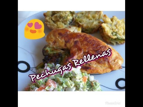 receta de pechugas rellenas de brócoli y queso al horno