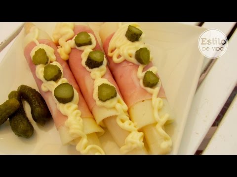 Receta de rollitos de jamón y espárragos