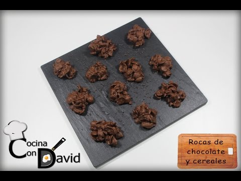 Receta de rocas de chocolate blanco y cereales